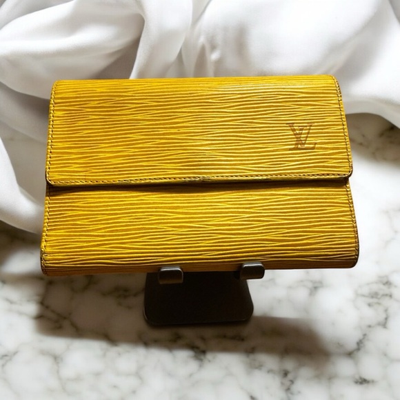 Louis Vuitton Handbags - Louis Vuitton Yellow/Purple Epi Leather Medium Snap Wallet